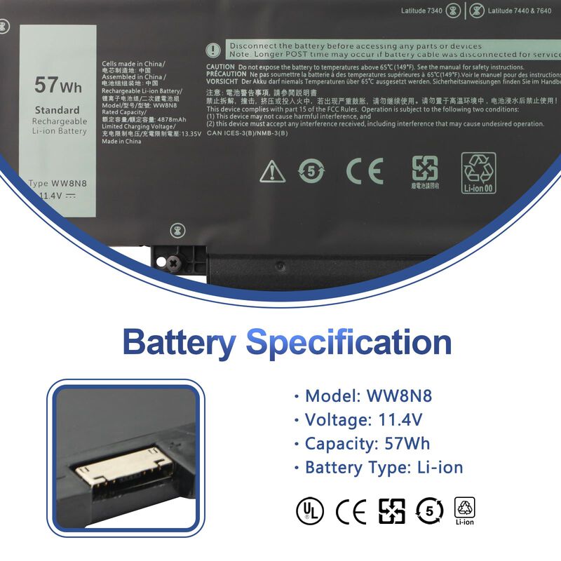 Bater&iacute;a Antiee De 57 wh Para Port&aacute;til Dell Lati... image number null