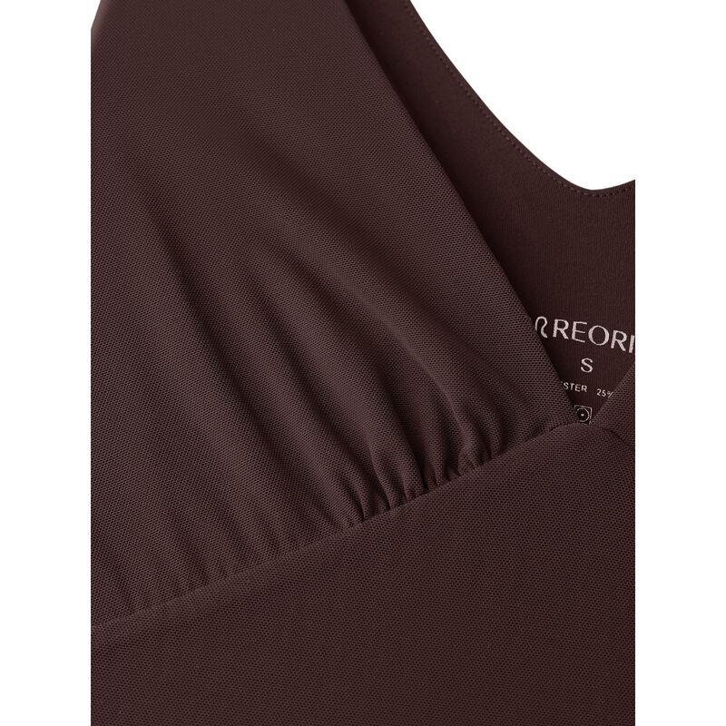 Vestido Maxi Reoria Sin Mangas Cuello V Chocola... image number null