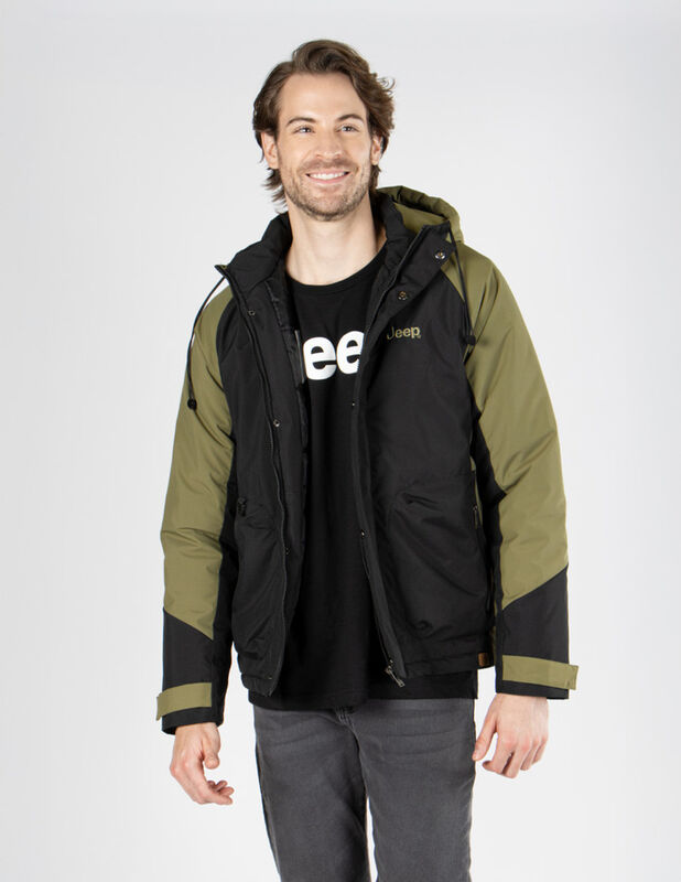 Chamarra Jeep Negro Con Verde Para Off Road Viv... image number null