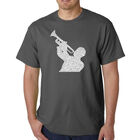 Camiseta Word Art Para Hombre - Cl&aacute;sicos del Jazz - Gris