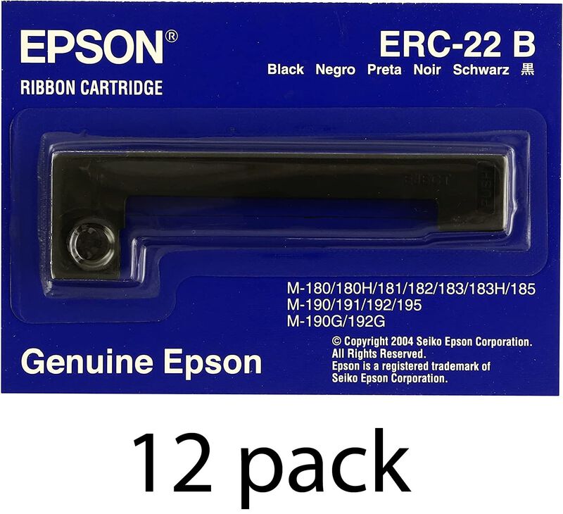 Cartucho De Cinta Epson Erc-22b Negro, Paquete ... image number null