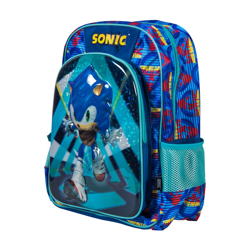 Mochila Sonic con diseño de personaje, azul, co... image number null
