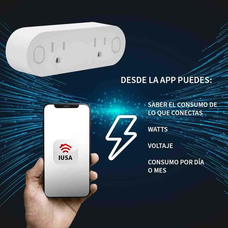 Multicontacto Inteligente Wifi, 2 Entradas image number null