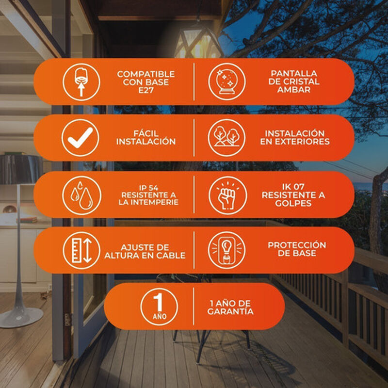 Lámpara Colgante De Cristal 48 Cm Altura Máx. 6... image number null