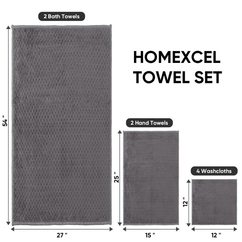 Juego De Toallas De Ba&ntilde;o Homexcel De Microfibra... image number null