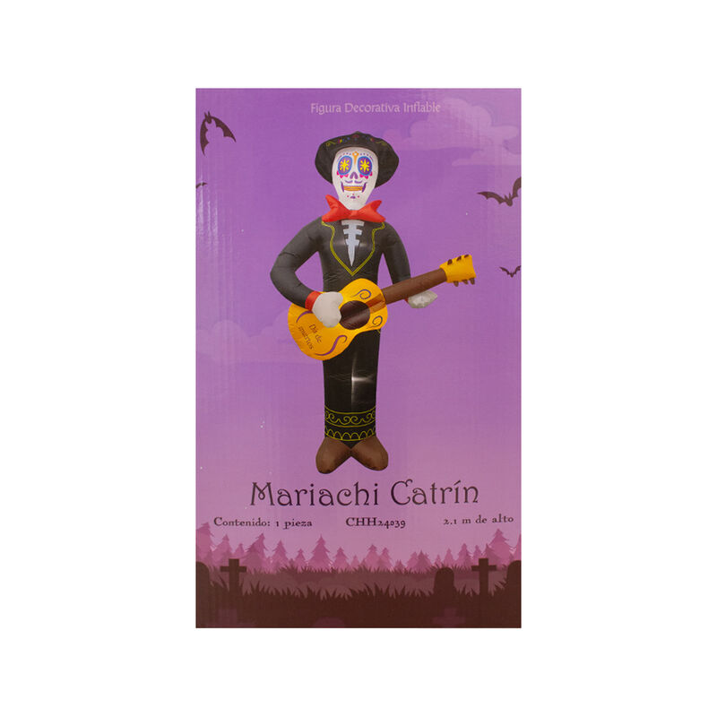 Inflable De Halloween Mariachi Calavera 2.1mts ... image number null