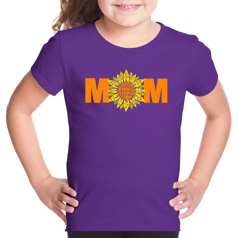 Camiseta Word Art Para Ni&ntilde;a - Mam&aacute; Girasol - Mo... image number null