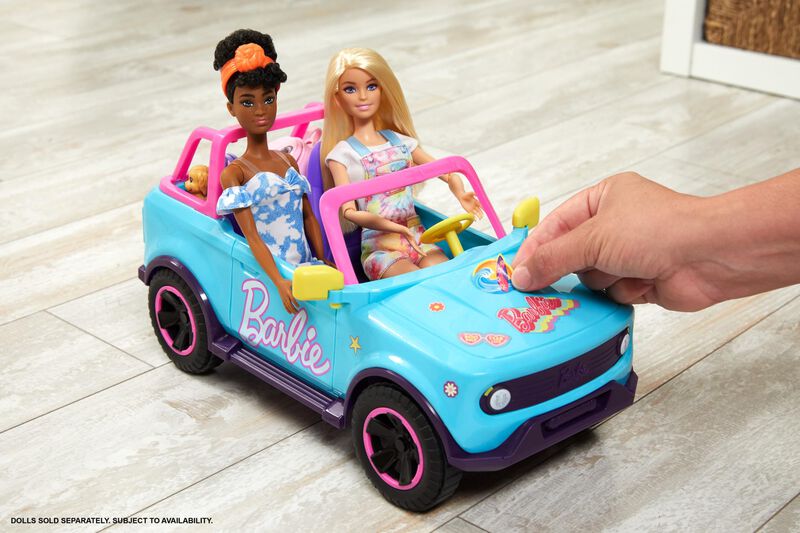 Rc Suv Hot Wheels Barbie Con Pegatinas Para 2 M... image number null