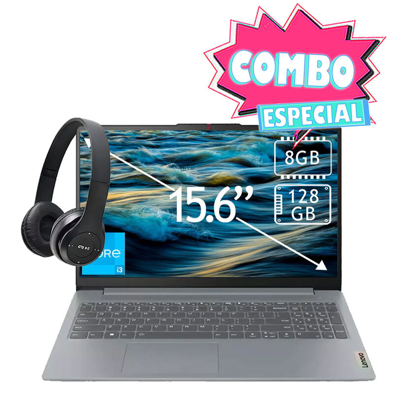 Combo Laptop Lenovo Slim 3 15.6" Core i3 128Gb ... image number null