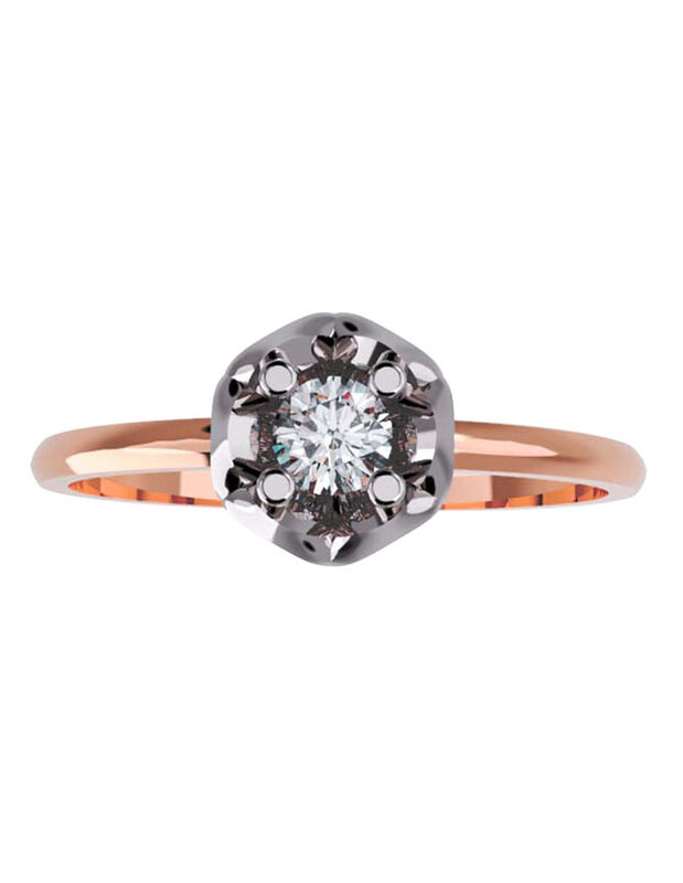 Anillo de Compromiso de 14K con Diamante de Lab... image number null