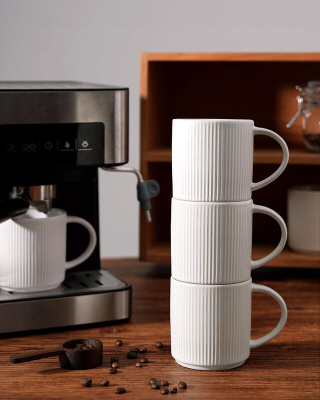Juego De 4 Tazas De Caf&eacute; Famiware De 355 ml (ce... image number null