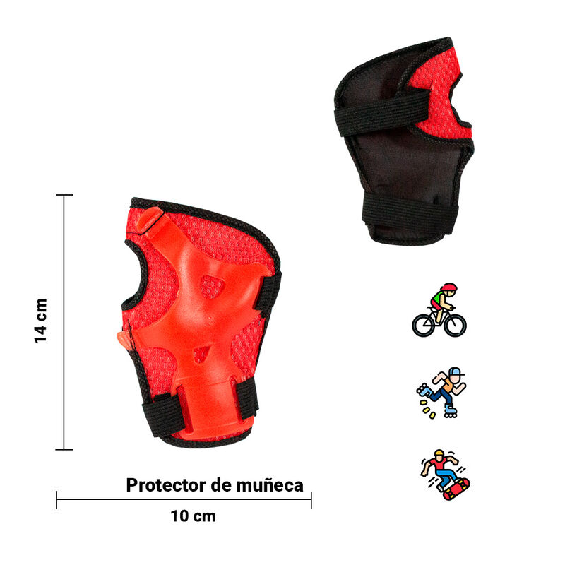 Kit Casco Protecci&oacute;n Juvenil Rodilleras +mu&ntilde;equ... image number null
