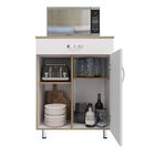 Mueble Alacena Auxiliar de cocina Eva, Estaci&oacute;n para Microondas, Blanca