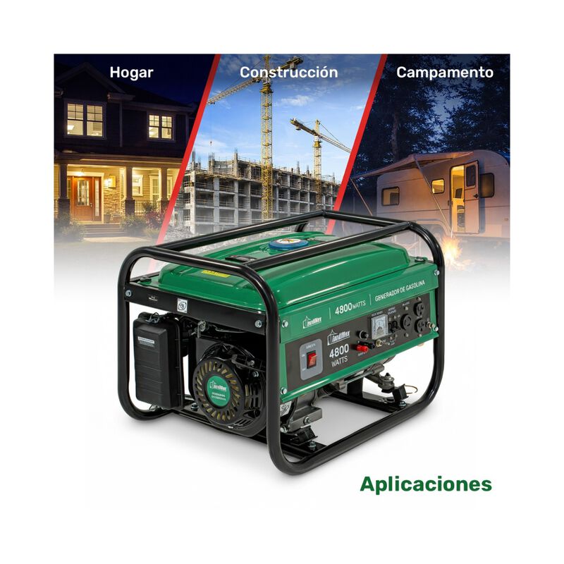 Generador Portatil Gasolina Motor 4 Tiempos 480... image number null