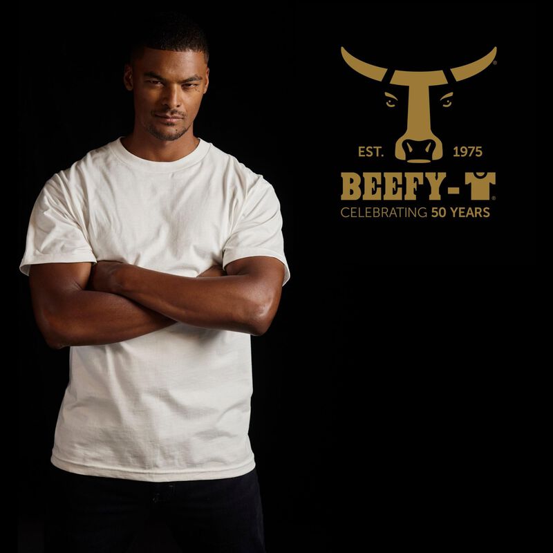 Camisetas Hanes Beefy Tall Acero Claro Talla Gr... image number null
