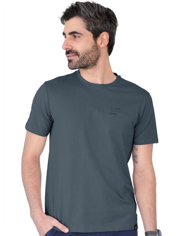 Playera Basica Lisa Premium Caballero Cuello Re... image number null