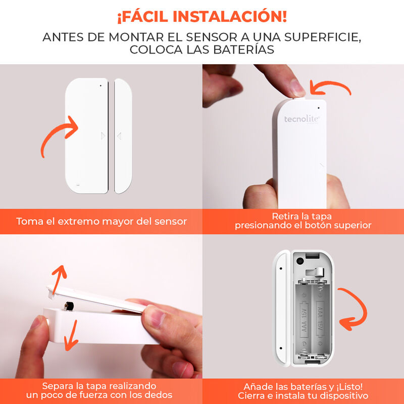 Sensor De Movimiento Wifi Puertas Y Ventanas Te... image number null