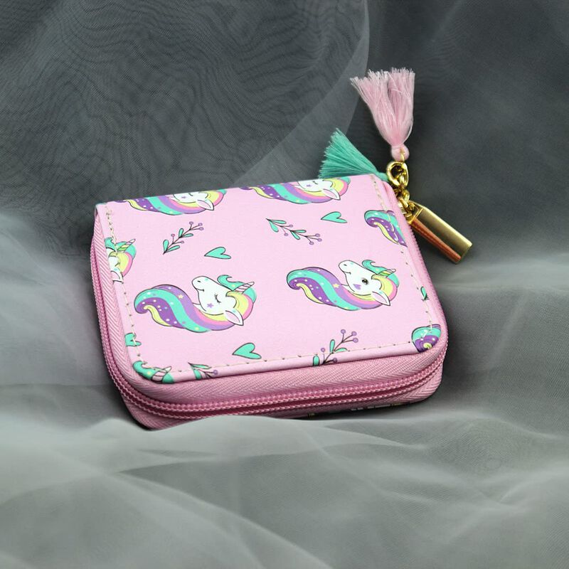 Billetera Corta Mayebridge Unicornio Rosa Y Ado... image number null