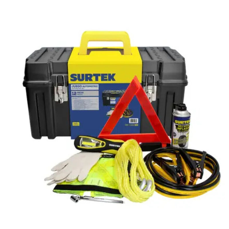 Kit Emergencia Automotriz 9 Pzas Cables Y Acces... image number null