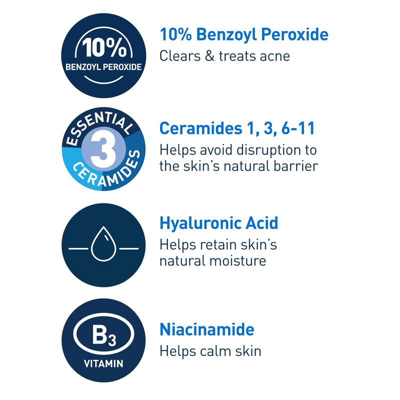 Crema Espumosa Para El Acn&eacute; Cerave Con Per&oacute;xido... image number null