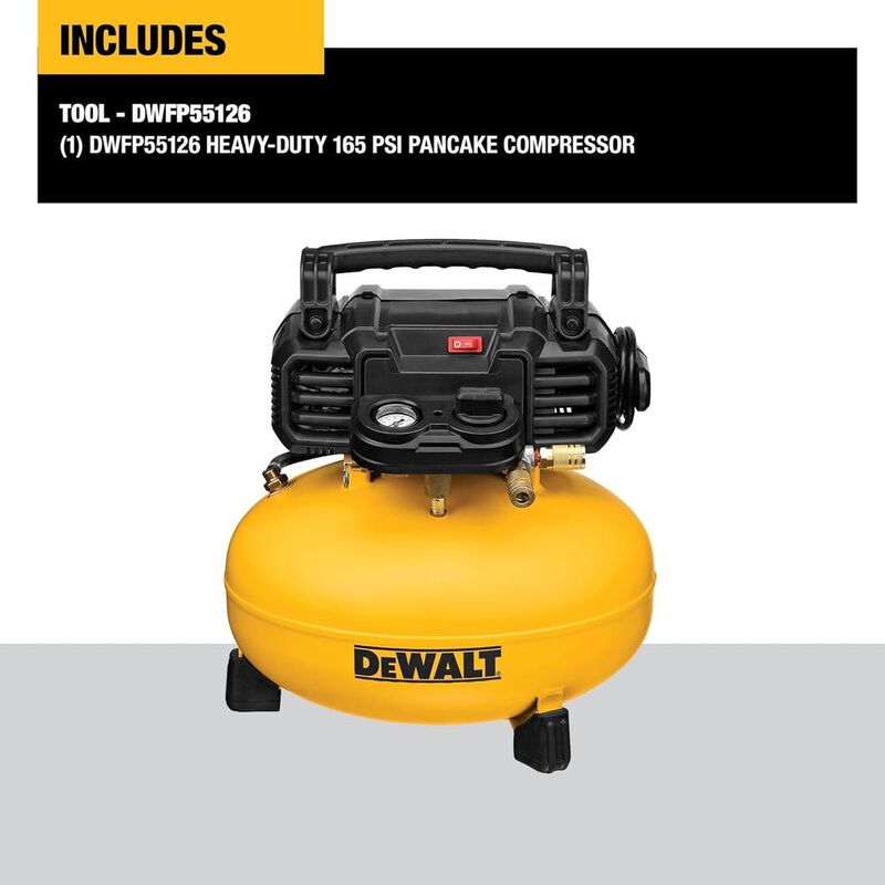 Compresor DeWalt DWFP55126 Pancake 0.9HP 6 Galo... image number null