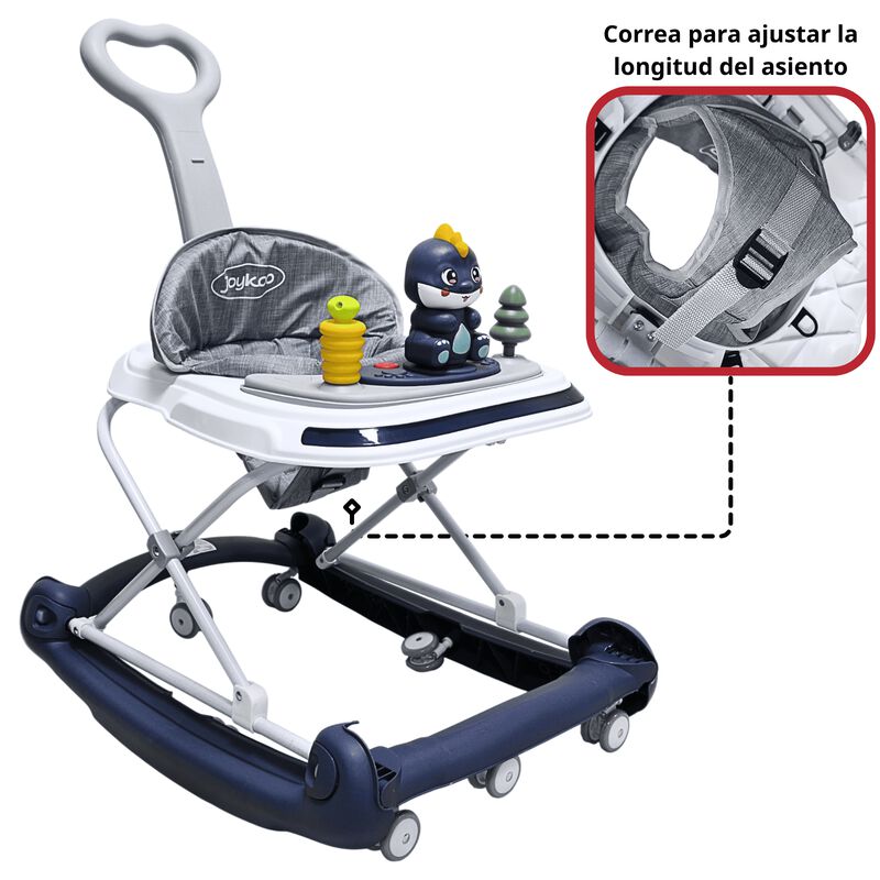 Andadera para Bebé Mecedora Dino Musical Bastón... image number null