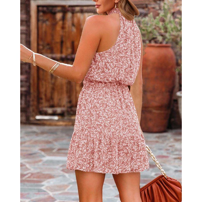 Vestido Boho Sin Mangas Estampado Floral Chang ... image number null