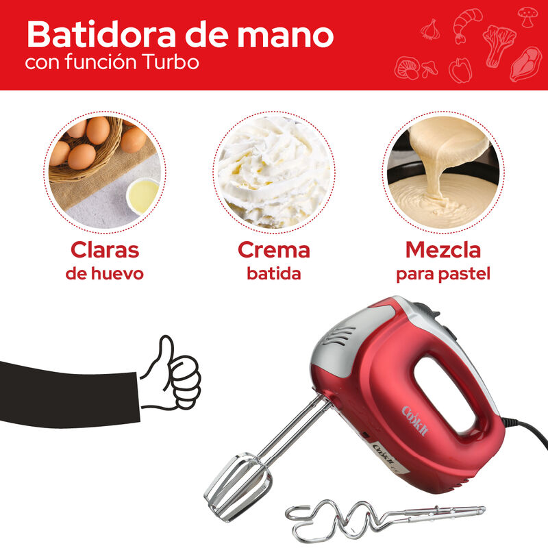 Batidora De Mano Cookit Chm01 400w 5 Velocidade... image number null