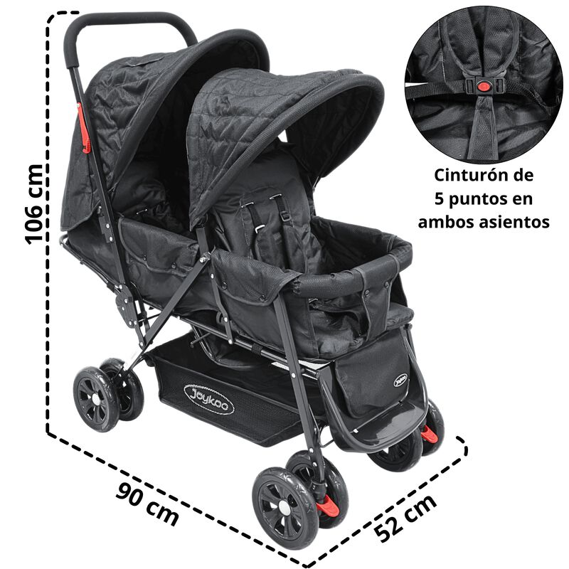 Carriola Doble para Beb&eacute;s Gemelar Plegable con ... image number null