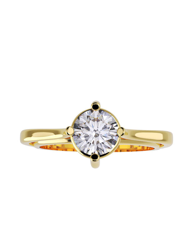 Anillo de Compromiso de 14K con Diamante de Lab... image number null