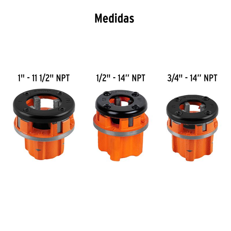 Juego de 4 Tarrajas para Tubo Truper image number null