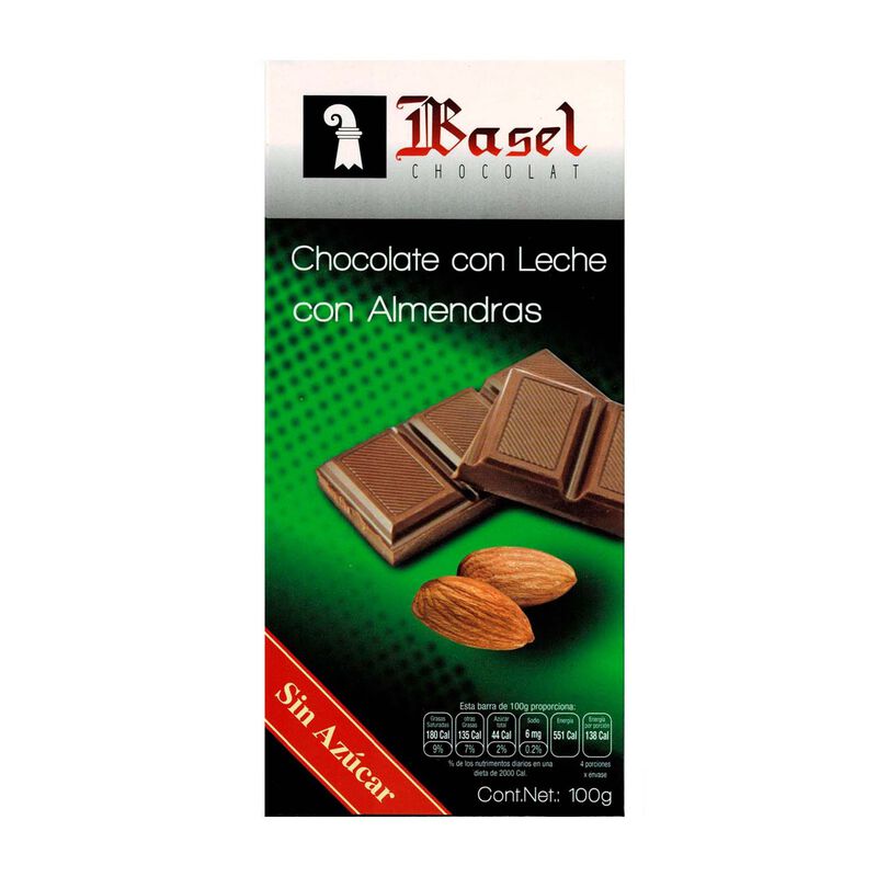 CHOCO BASEL ALMEN C/ LECHE S/AZ&Atilde;&Scaron;CAR 100 image number null
