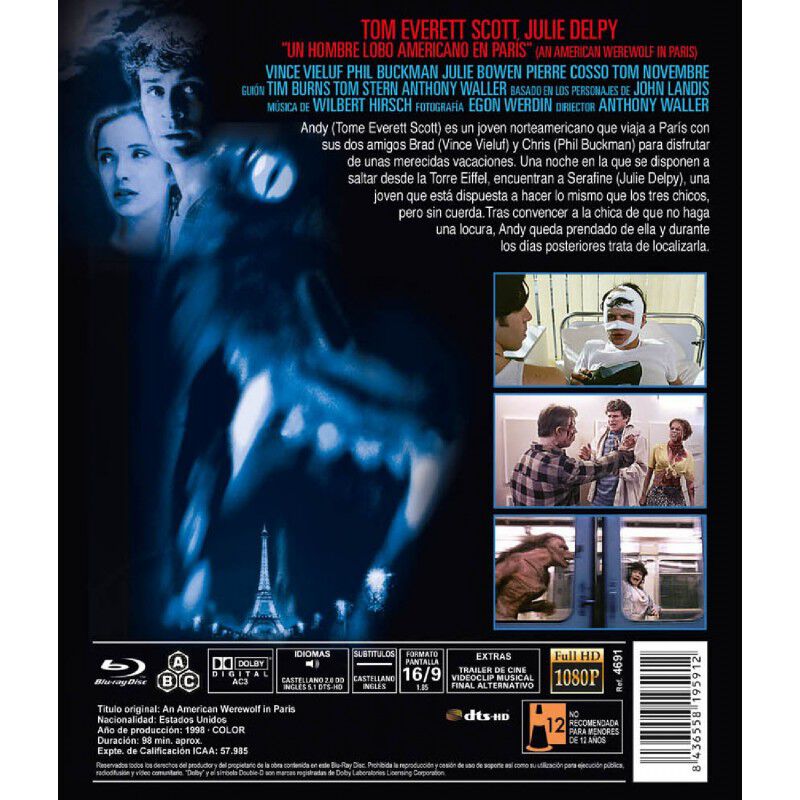 Un Hombre Lobo Americano En Par&iacute;s [blu-ray] (19... image number null