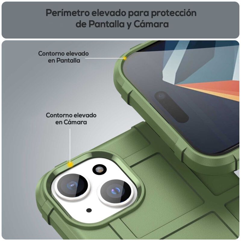 Funda Tekku Rugged Shield Para Iphone 15 Verde image number null