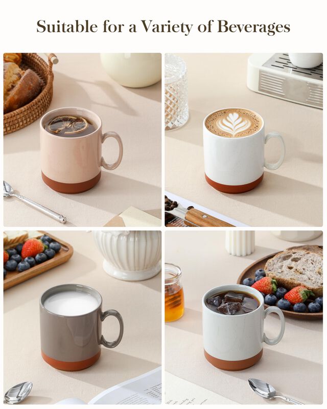 Tazas De Caf&eacute; Malacasa 355 ml, Juego De 4, Mult... image number null