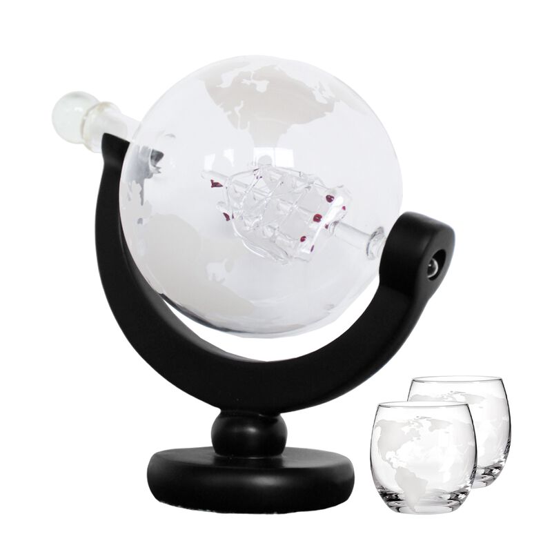 Juego de Decantador para Whisky y 2 Vasos de Vi... image number null