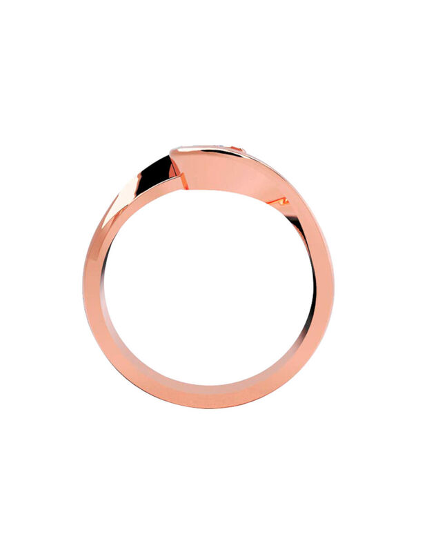 Anillo de Compromiso en Oro Rosa 10K con Circon... image number null
