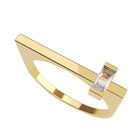 Anillo de Compromiso de 14K con Diamante de Laboratorio 0.20 CT F VS1 Talla 7 ORO AMARILLO 14K&ndash; Amore Mio!