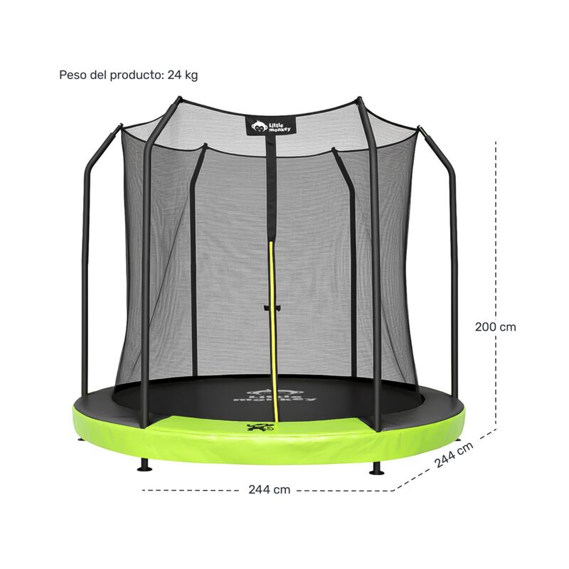 Trampolin 8ft 2m Brincolin Empotrado Malla Segu... image number null
