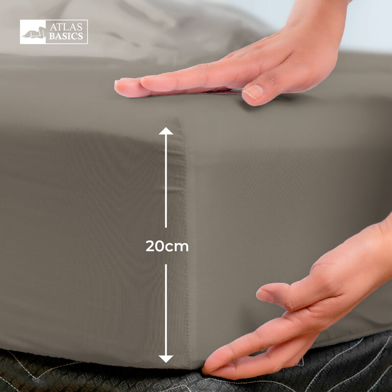 Juego de Sábanas Soft Matrimonial Gris Atlas de... image number null