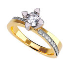 Anillo de Compromiso en Oro Amarillo 10K con Circonia -  Talla:10.5/ FJ856-10Y-CZ-105