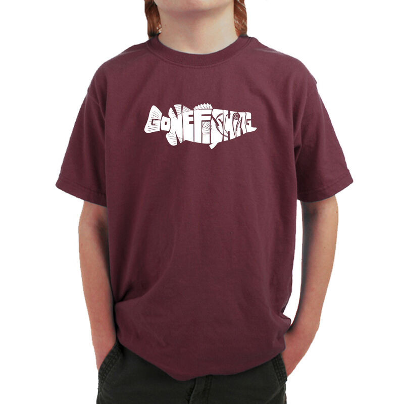 Camiseta Word Art Para Ni&ntilde;o - Bass - Gone Fishi... image number null