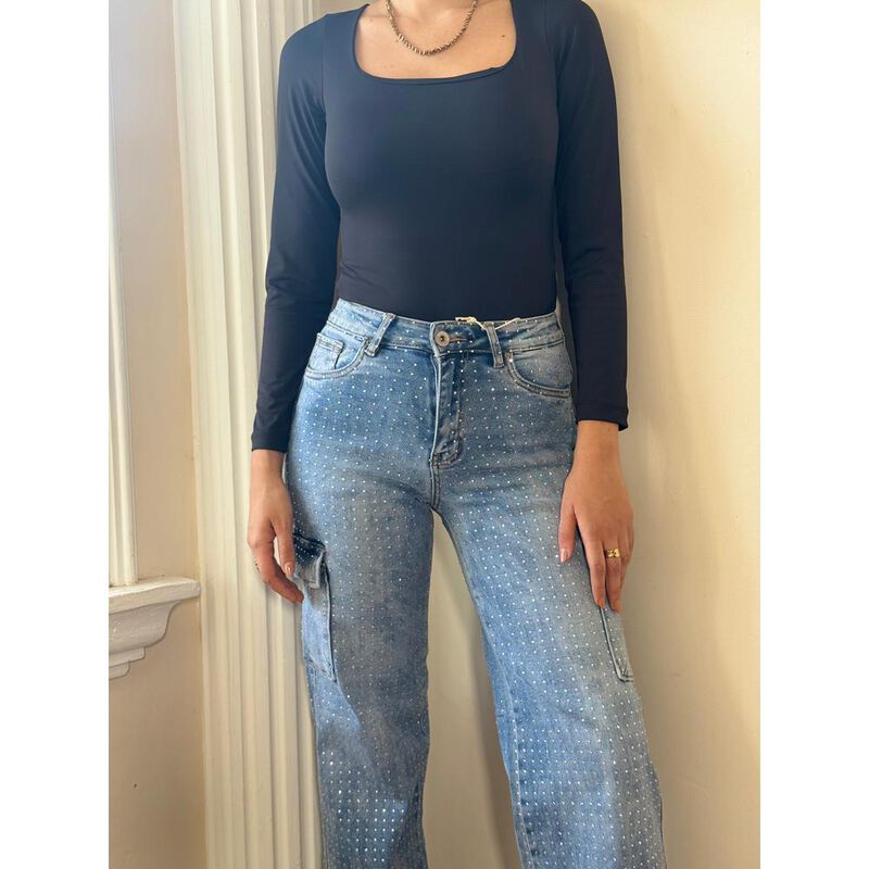 Pantal&oacute;n cargo brillos image number null