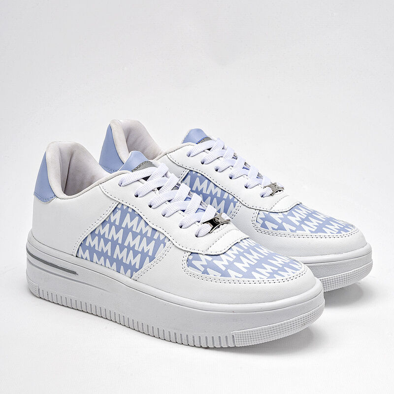 Moramora Tenis urbano para mujer blanco azul image number null