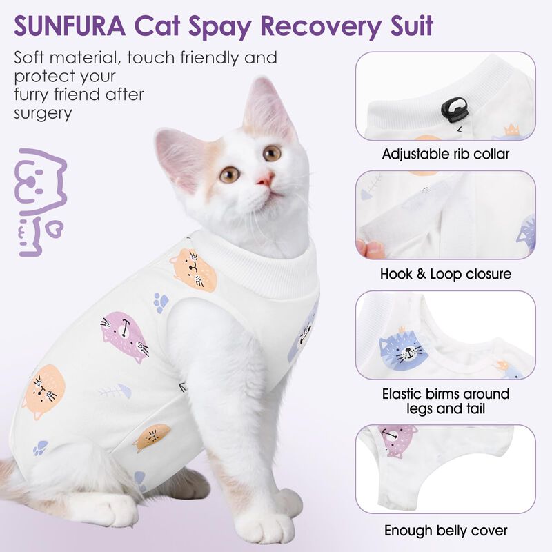 Traje De Recuperaci&oacute;n Para Gato Sunfura &ndash; Mono ... image number null