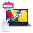 Combo Laptop Asus Vivobook 15.6" Core I3 512gb 8gb Ram Azul F1504va-sb31 + Aud&iacute;fonos Bluetooth