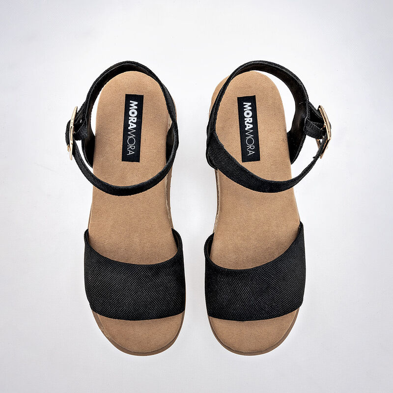 Moramora Sandalia para mujer negro image number null