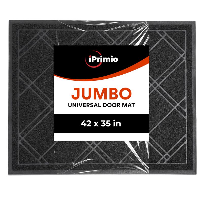 Felpudo Sliptogrip 107x89 Cm Negro A Cuadros image number null