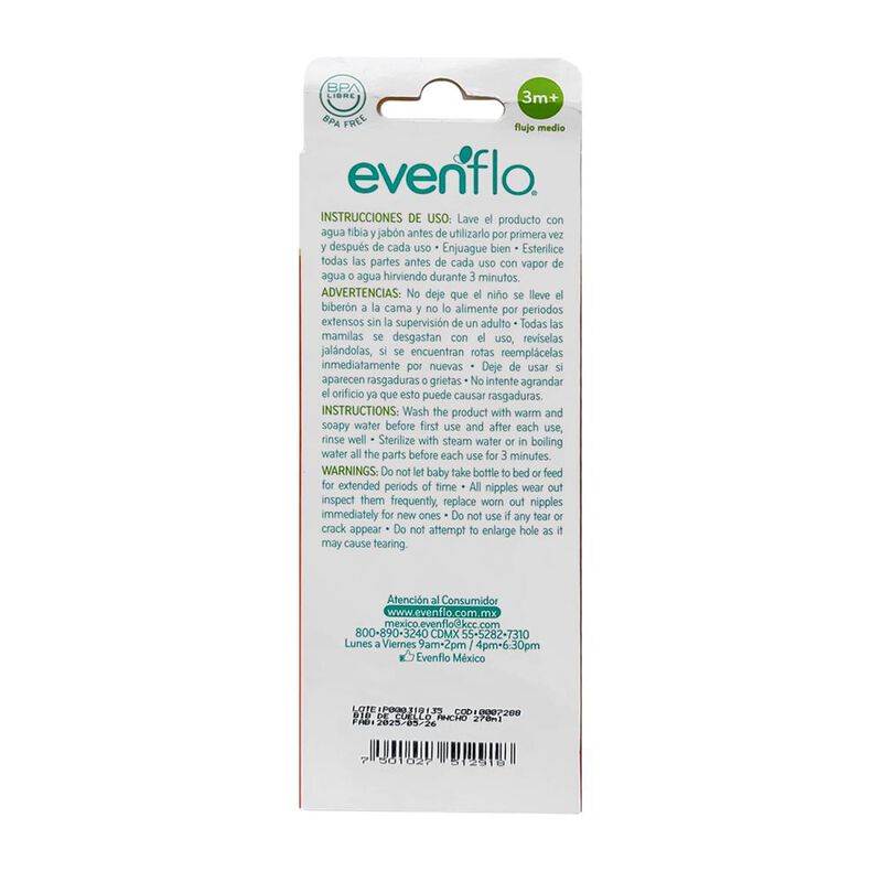 Biberon Evenflo Cuello Ancho Advance 270 Ml image number null
