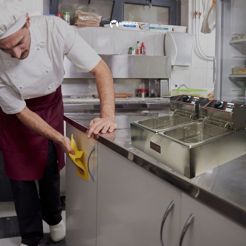 Freidora eléctrica doble 12L Shorbull image number null